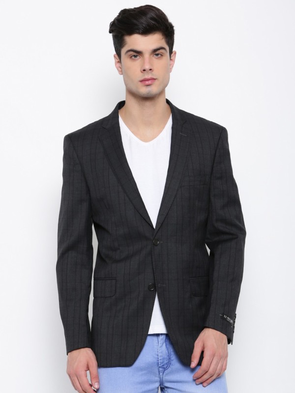 U.S. POLO ASSN. Checkered Single Breasted Formal Men Blazer(Grey) – Deals99