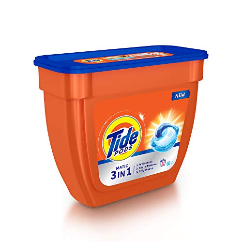 Tide Matic 3In1 Pods Liquid Detergent Pack 32 Count For Both Front Load And Top Load Washing