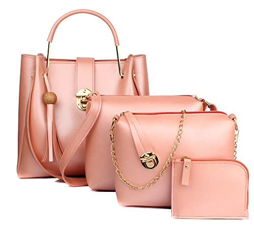 Mammon Women’S Handbag (Set Of 4) (4L-Bib-Bpink_Pink)