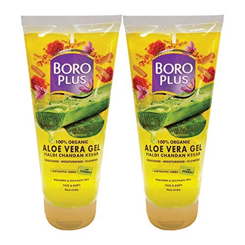 Boroplus Aloe Vera Gel With Haldi, Chandan & Kesar 100 Organic
