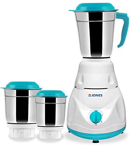 Jones Mist Pro 3 Jar 600 Watt Mixer Grinder – White & Blue