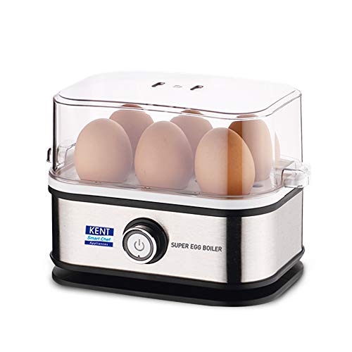 Kent 16069 Super Egg Boiler 400W | Boils Upto 6 Eggs At A Time | 3 Boiling Modes | Stainless Steel Body And Heating Plate | Automatic Turn-Off